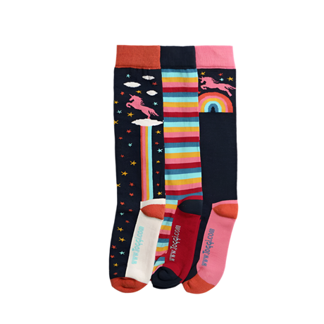 Toggi Rainbow Unicorn Socks #colour_navy-orange