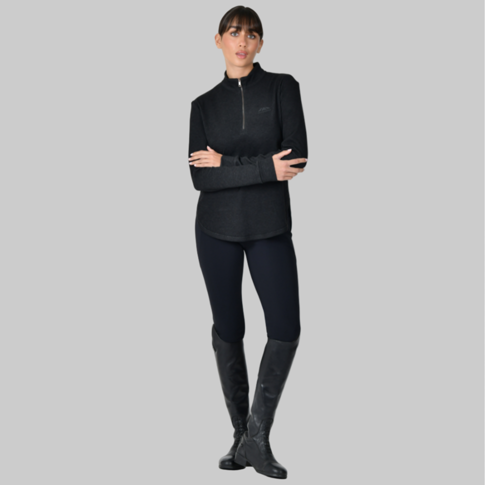 Weatherbeeta Ladies London Layer Long Sleeve Top #colour_black-marle