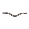 ProPresicce Signature Curved Diamante Browband by Hy Equestrian #colour_brown-with-silver-diamantes