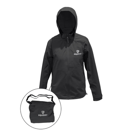 EQUIDRY Children's Nimbus Pack Away Jacket #colour_black