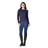 Weatherbeeta Ladies Relaxed UV Long Sleeve Tee #colour_navy