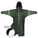 EQUIDRY Children's Thin Fleece Reflective Evolution #colour_black- forest-green