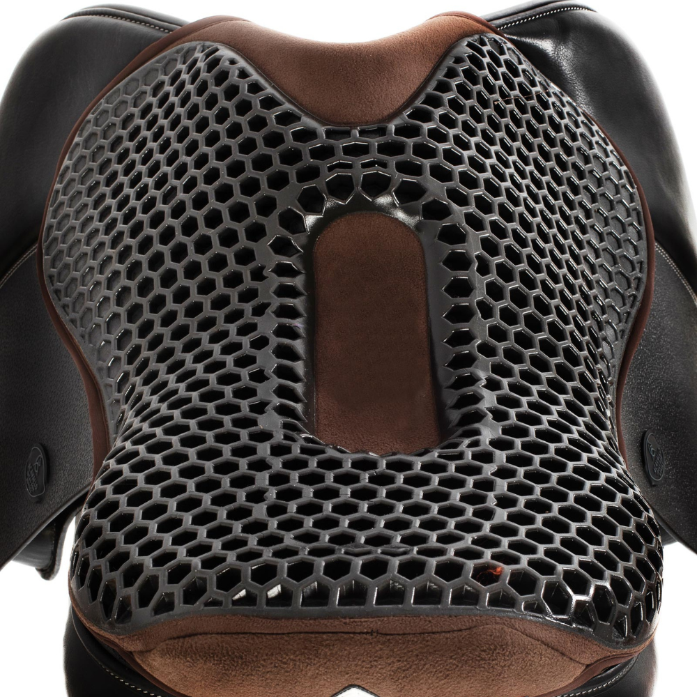 Acavallo Ortho-Pubis Seat Saver Jumping Hexagonal Gel-Out Dri-Lex 20mm #colour_brown