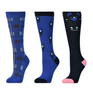 Dublin 3 Pack Socks Childs #colour_cornflower-peekaboo-pony