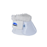 Weatherbeeta Tough-Tec Impact Fleece Trim Bell Boots #colour_white-white