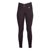 HKM Ladies Silicone Full Seat Riding Breeches -Arezzo- #colour_dark-brown