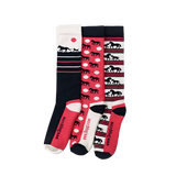 Toggi Horse And Foal Socks #colour_navy-pink-white