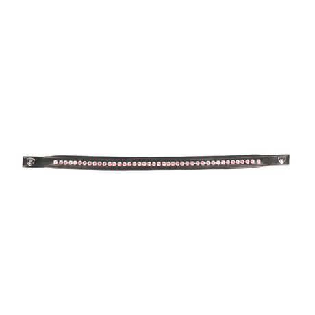 ProPresicce Signature Classic Diamante Browband by Hy Equestrian #colour_black-with-pink-diamantes