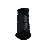 Weatherbeeta Tough-Tec Comfy Fleece Brushing Boots #colour_black-black