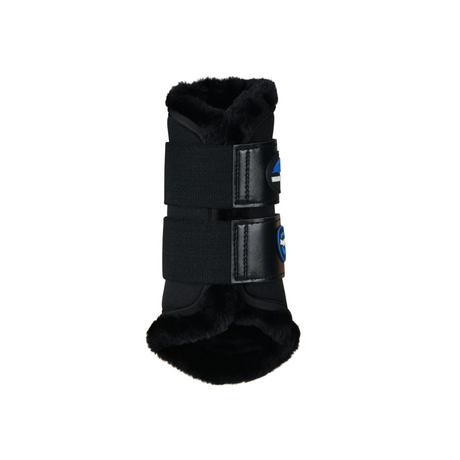 Weatherbeeta Tough-Tec Comfy Fleece Brushing Boots #colour_black-black