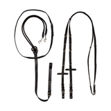 Acavallo Thiedemann Reins Tubular Nylon #colour_black