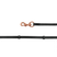 Waldhausen Icelandic Reins With Snap Hooks #colour_black-rose-gold