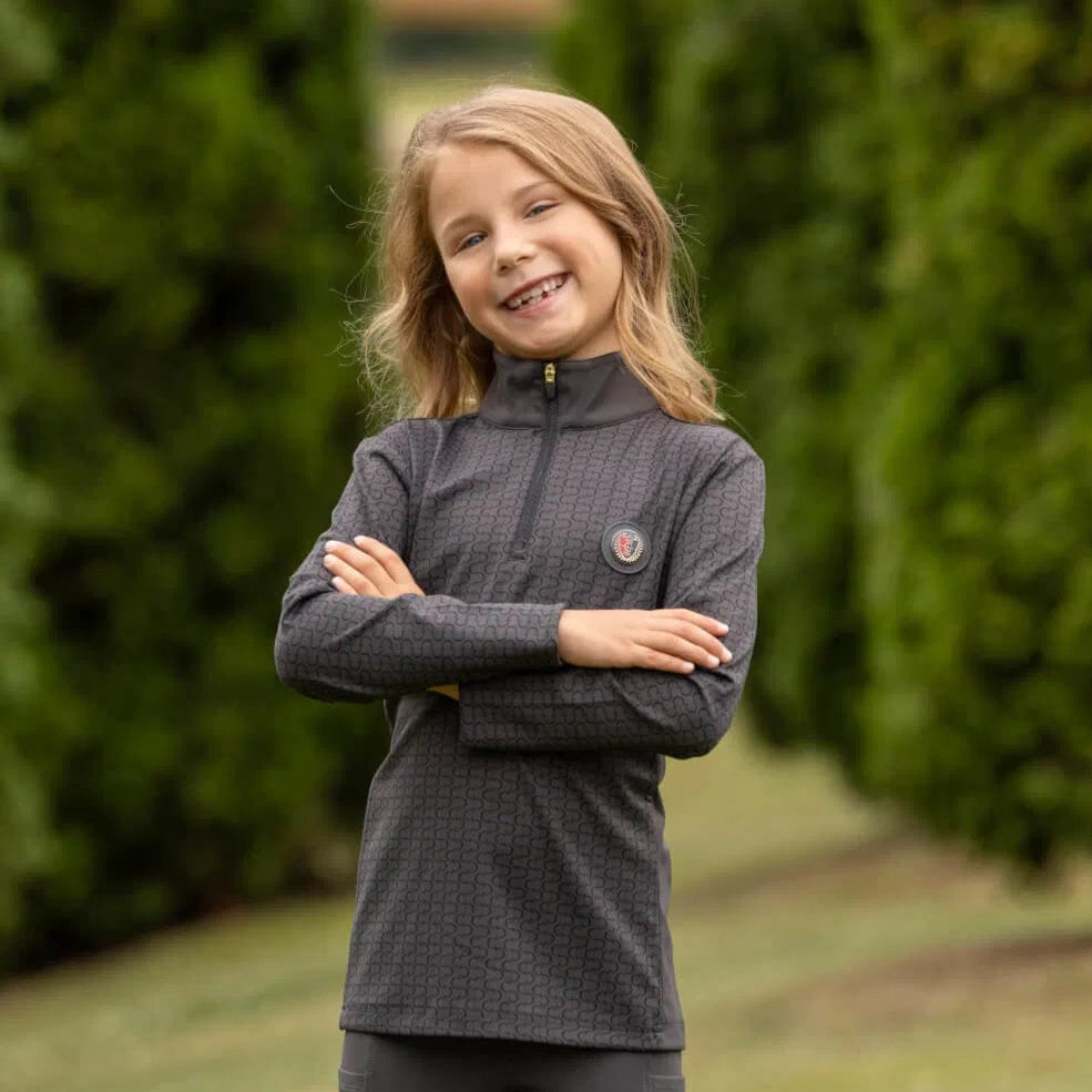 Covalliero Anniversary Children's Active Shirt #colour_graphite
