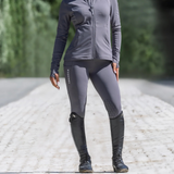 EQUIDRY Women's Water Repellent Leggings #colour_grey-white