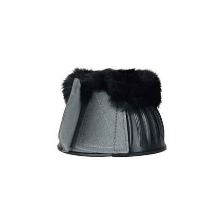 Weatherbeeta Tough-Tec Prime Fleece Trim Rubber Bell Boots #colour_black-grey
