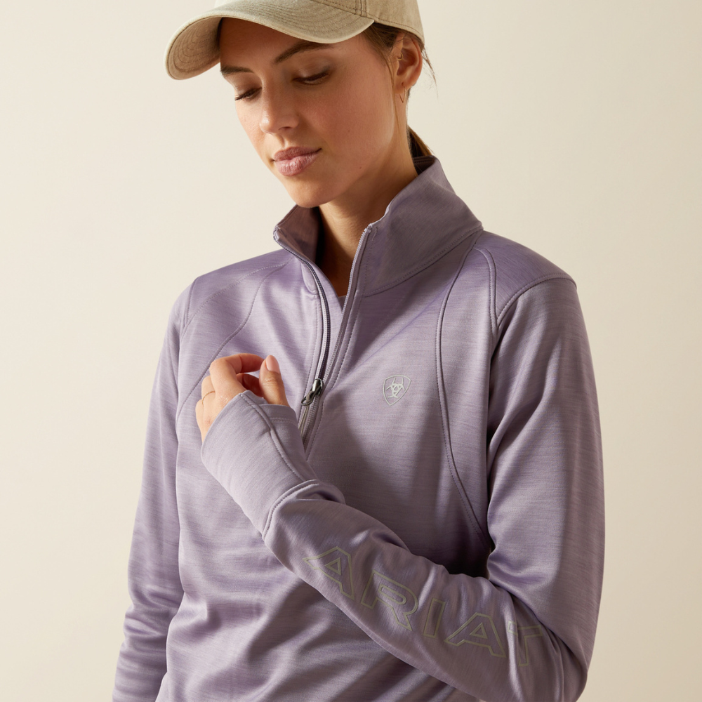 Ariat Women's Team EQ 1/2 Zip Pullover #colour_purple-ash