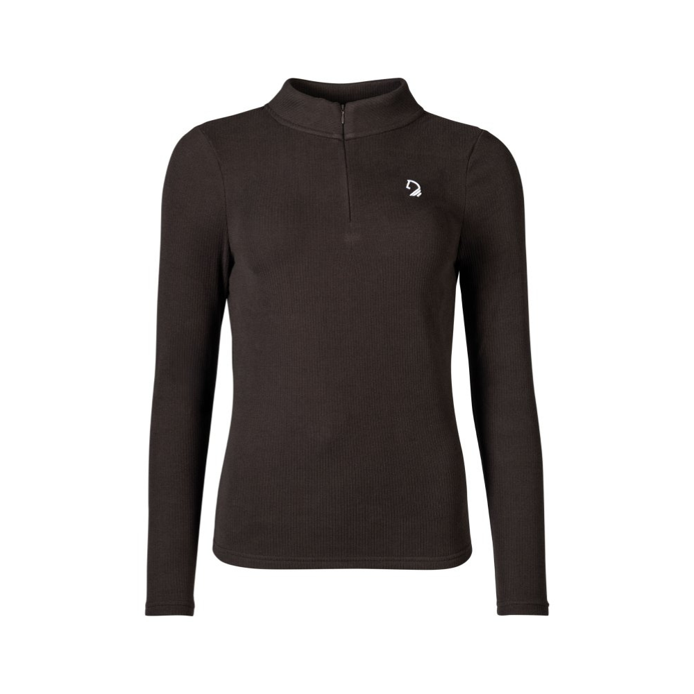 HKM Ladies Longsleeve Shirt -Arezzo Soft- #colour_dark-brown