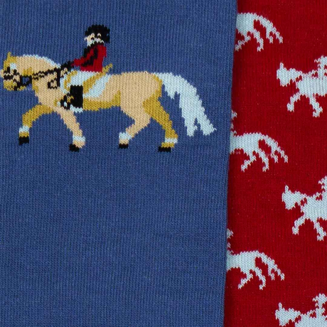 Toggi Show Jumper Socks 2 Pack #colour_blue-red