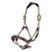 HKM Leather & Nylon Head Collar -Luna- #colour_beige-brown