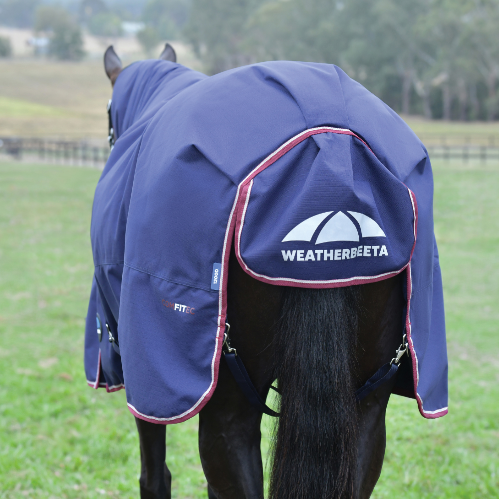 Weatherbeeta Comfitec Essential 50G Turnout #colour_burgundy-navy