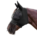 Waldhausen Puck Fly Mask With Nose Fringes #colour_black