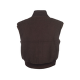 HKM Ladies Vest -Arezzo Teddy- #colour_dark-brown