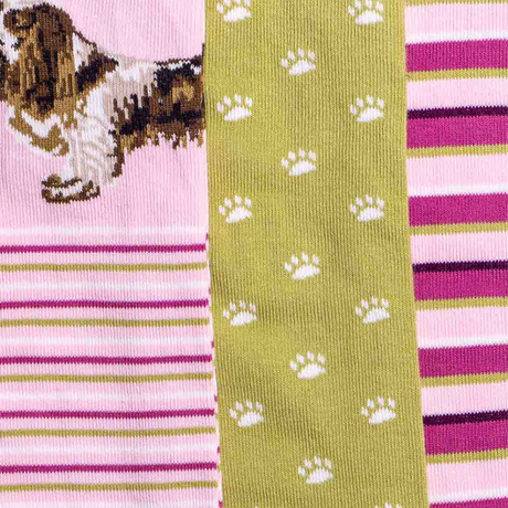 Toggi Spaniel Socks 3 Pack #colour_pink-green