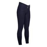 HKM Ladies Silicone Knee Patch Riding Breeches -Arezzo- #colour_deep-blue