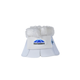 Weatherbeeta Tough-Tec Impact Fleece Trim Bell Boots #colour_white-white