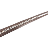 ProPresicce Signature Classic Diamante Browband by Hy Equestrian #colour_brown-with-silver-diamantes