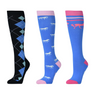 Dublin 3 Pack Socks Adults #colour_cornflower-horses