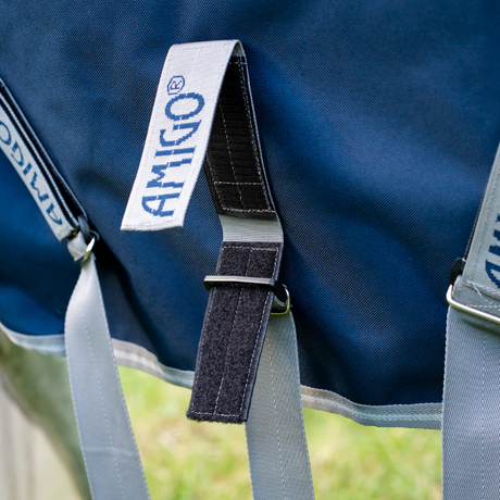 Horseware Ireland Amigo 1200D FieldSafe Plus 50g Turnout Rug #colour_navy-titanium-grey-silver