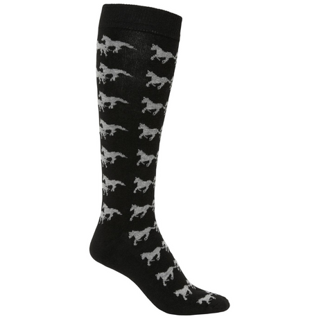 Mountain Horse Children's Running Horse Socks #colour_black