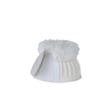 Weatherbeeta Tough-Tec Prime Fleece Trim Rubber Bell Boots #colour_white-white