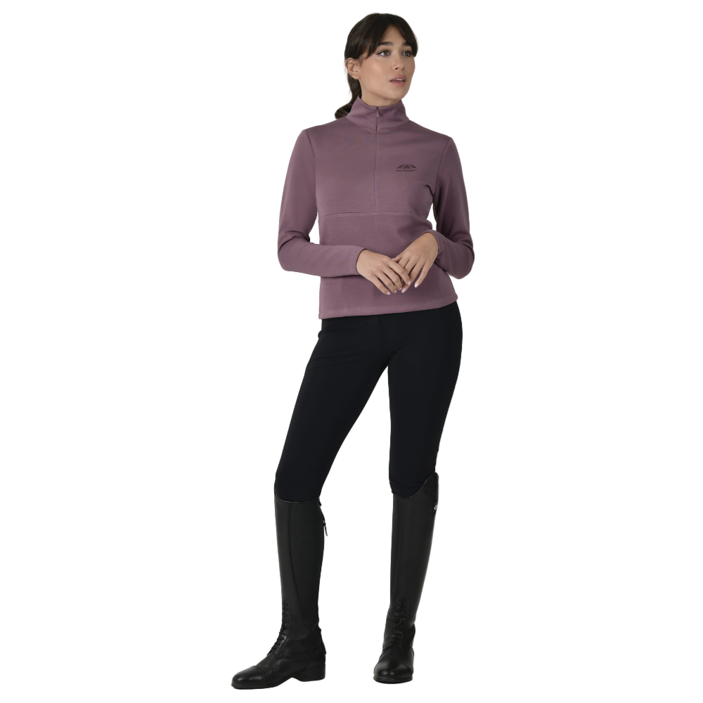 Weatherbeeta Ladies Copper 1/2 Zip Long Sleeve Mid-Layer #colour_mauve-wine