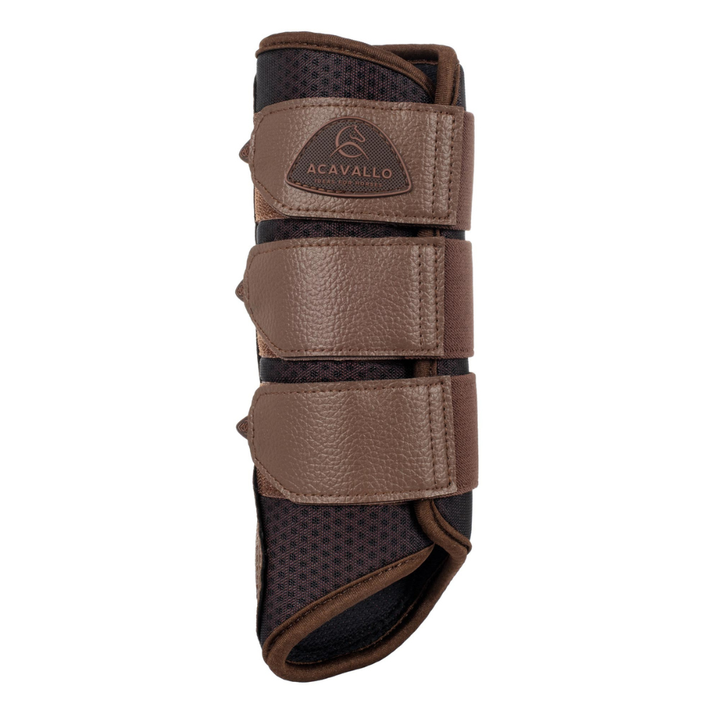 Acavallo Hind Brushing Boots Perforated Neoprene #colour_brown
