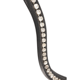 ProPresicce Signature Curved Diamante Browband by Hy Equestrian #colour_black-with-silver-diamantes