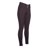 HKM Ladies Silicone Full Seat Riding Breeches -Arezzo- #colour_dark-brown