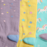 Toggi Pastel Unicorn Socks 3 Pack #colour_lilac-lemon-turquoise