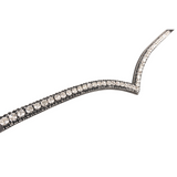 ProPresicce Signature V Diamante Browband by Hy Equestrian #colour_black-with-black-silver-diamantes