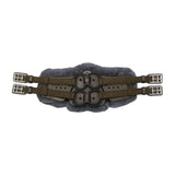 Stubben Equi-Soft® Saddle Girth with Cover - Ebony #colour_lambskin-anthracite-black