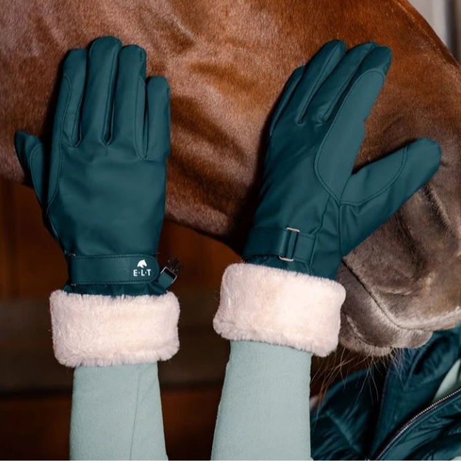 E.L.T St. Moritz Riding Glove #colour_petrol-blue