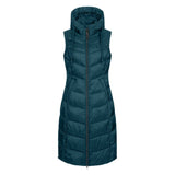 E.L.T Ostende Ladies Lightweight Long Gilet #colour_petrol-blue