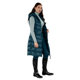 E.L.T Ostende Ladies Lightweight Long Gilet #colour_petrol-blue