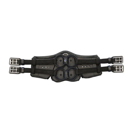 Stubben Equi-Soft® Short Saddle Girth with Cover - Black #colour_vachette-leather-ebony