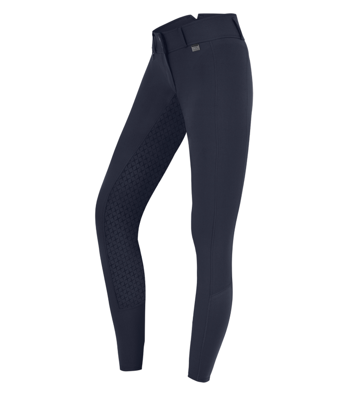 E.L.T Micro Ladies Sport Silicone High Waist Riding Breeches #colour_night-blue