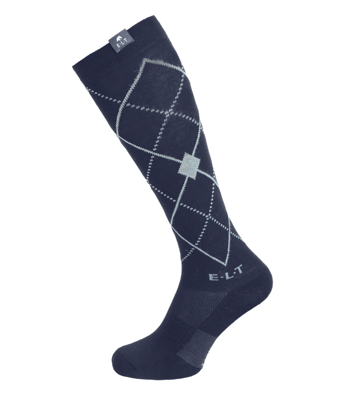 ELT Argyle Riding Socks #colour_deep-blue-stone-blue