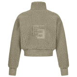 E.L.T Teens Alba Teddy Fleece Jacket #colour_beige-grey