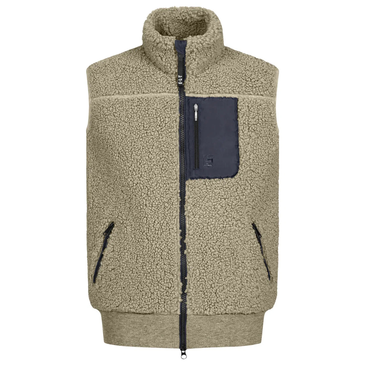 E.L.T Teens Alma Teddy Fleece Vest #colour_beige-grey