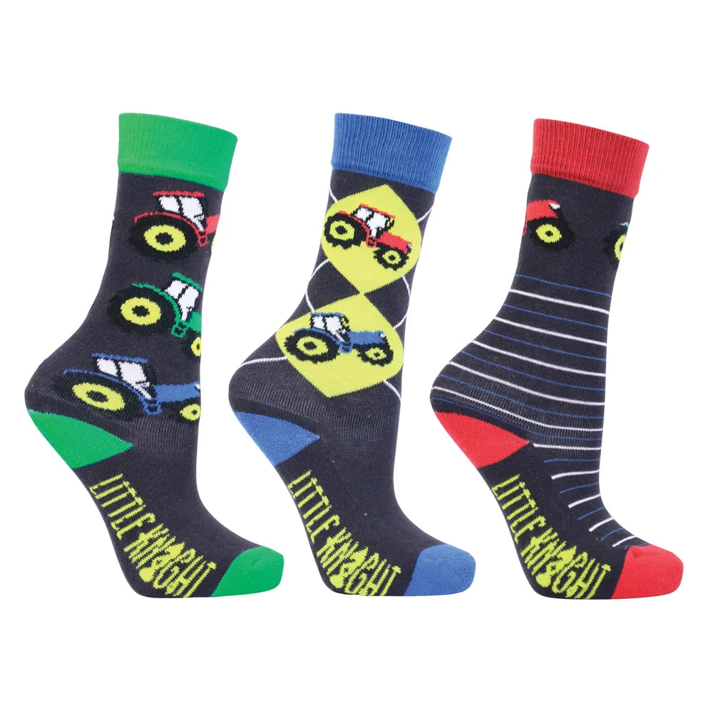 Tractor Collection Socks by Little Knight - Pack of 3